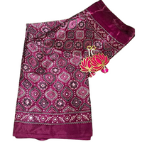 Ajrakh Print Saree