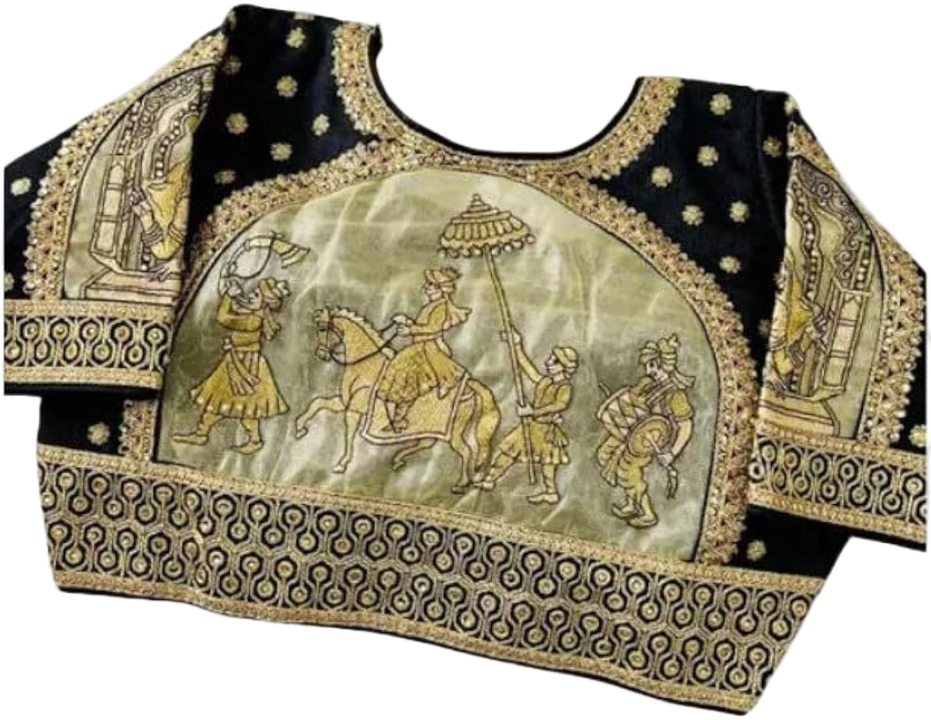 Kalmkari Maggam Work Blouse.