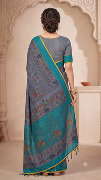 Madhubani Print Saree