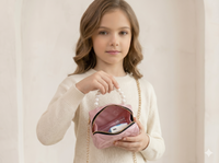 Kids Mini Quilted Pearl Handle Sling Bag
