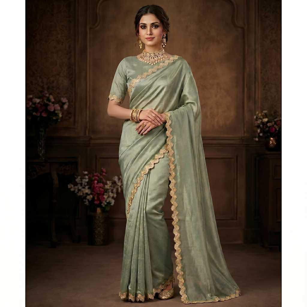Mocha Pearl Grace Saree.