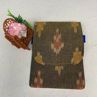 Ikat fabric pouch