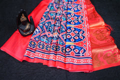 Ikat print sarees