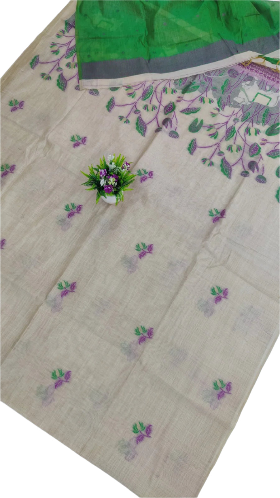 PURE JAMDANI PATTU WEAVING SAREE