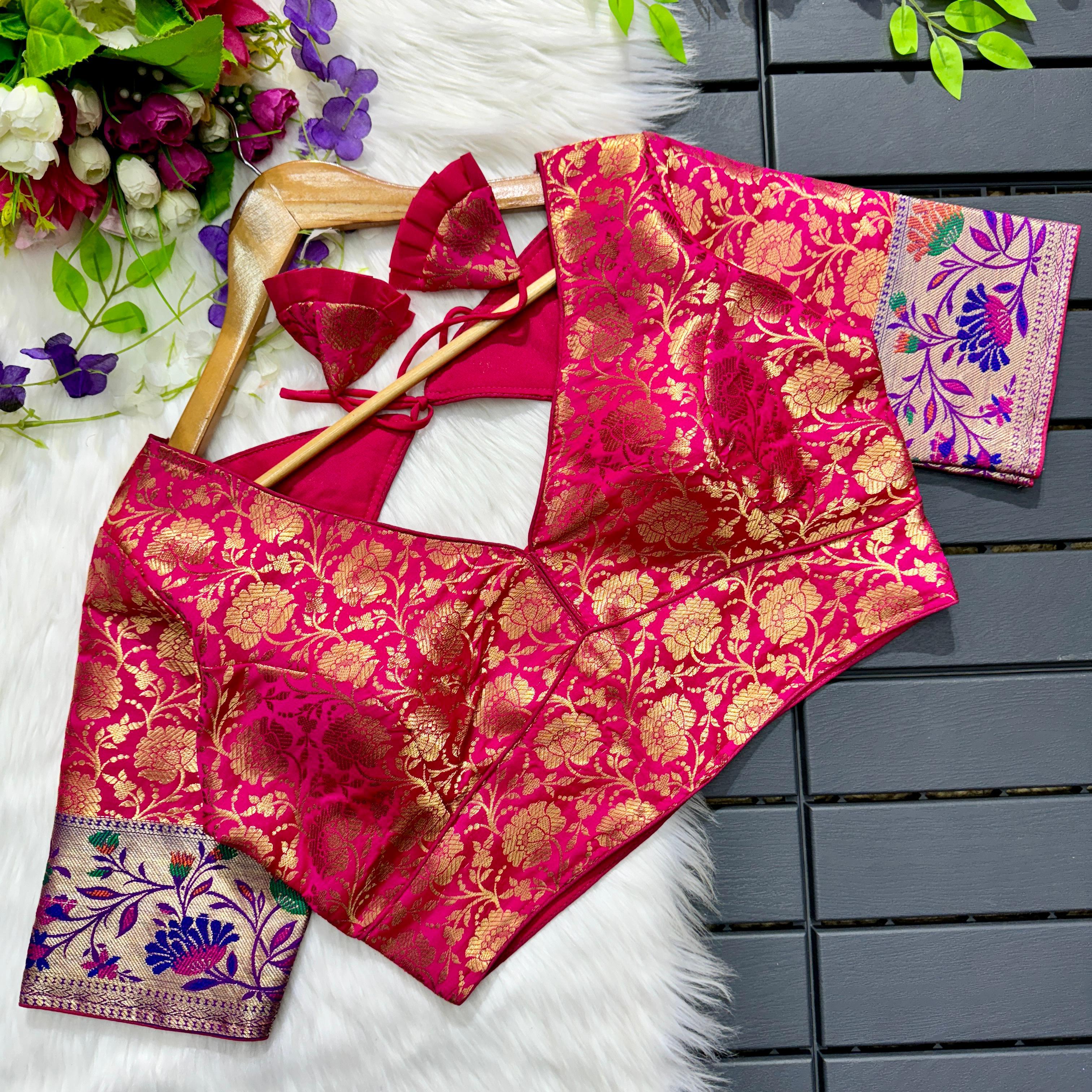 PURE PAITHANI FESTIVAL WEAR BLOUSE'S