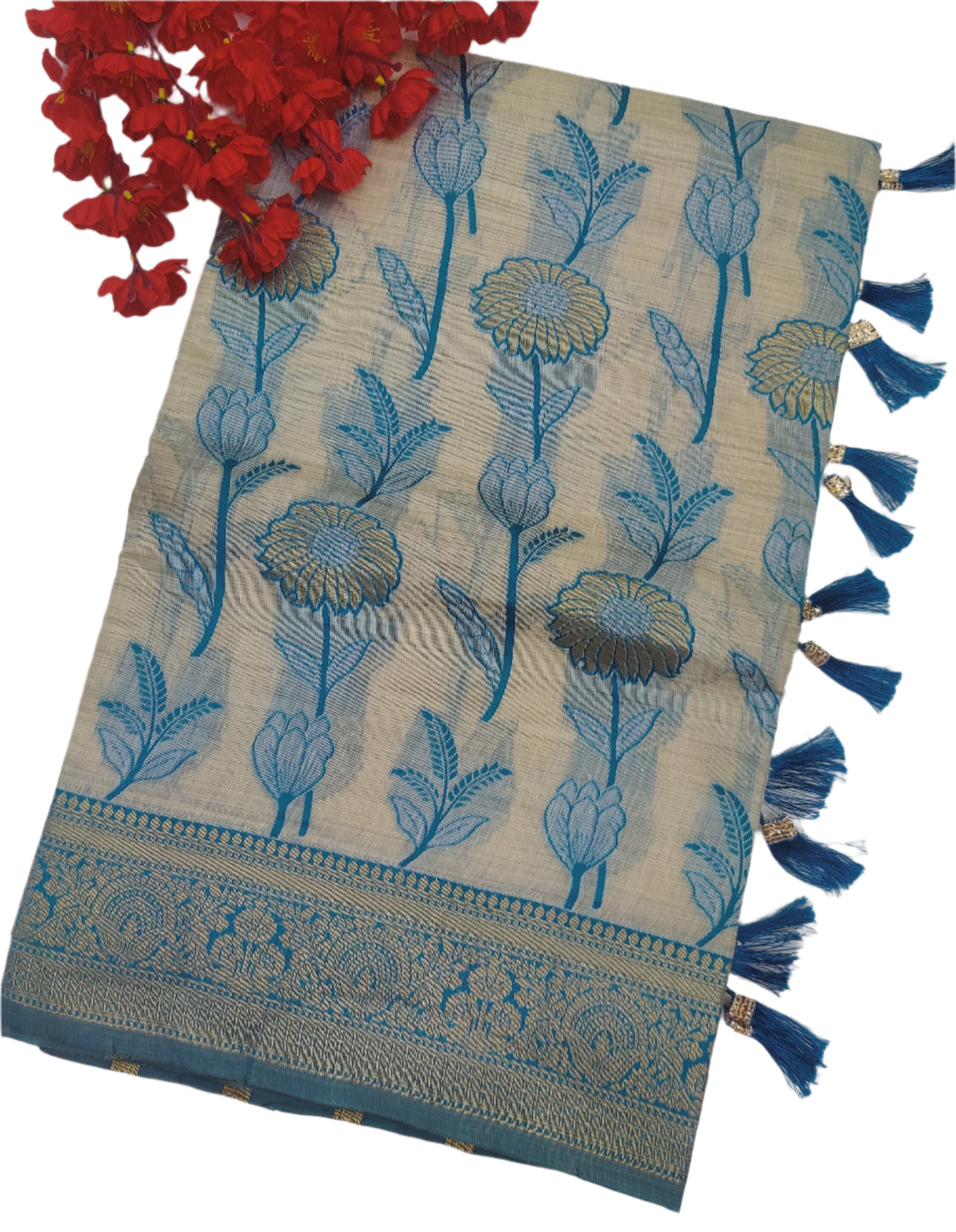 KORA FULL WEAVING SAREE