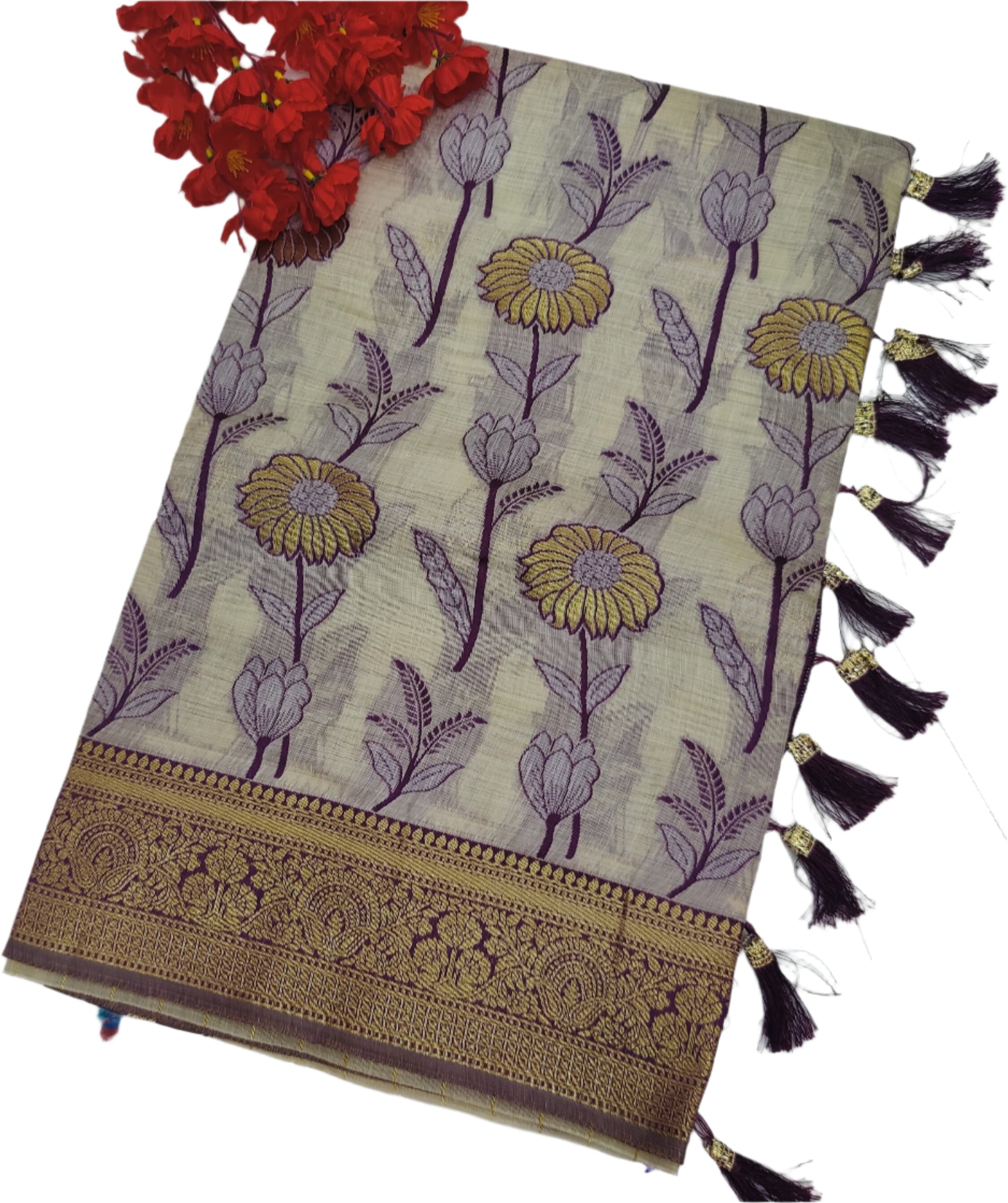 KORA FULL WEAVING SAREE