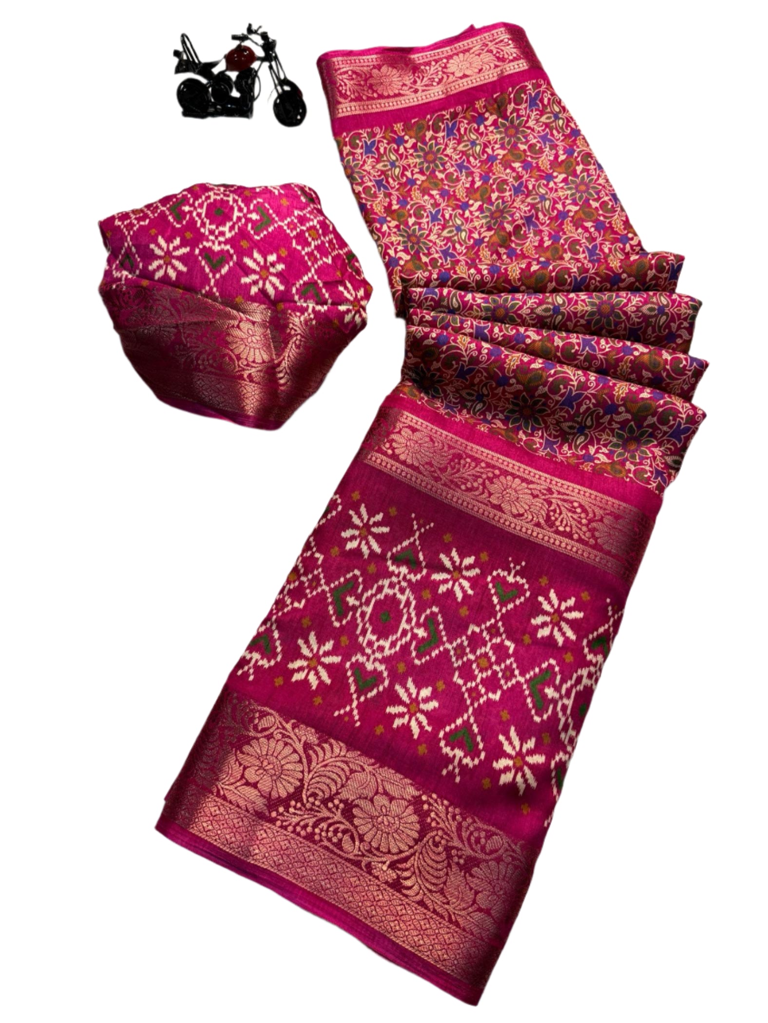 PURE DOLA SILK WITH JACQUARD PATTU BORDER