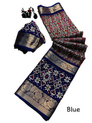 PURE DOLA SILK WITH JACQUARD PATTU BORDER