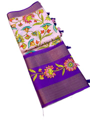 PURE SILK HANDLOOM WEAVING DIGITAL PRINT SAREE