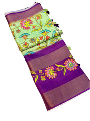 PURE SILK HANDLOOM WEAVING DIGITAL PRINT SAREE