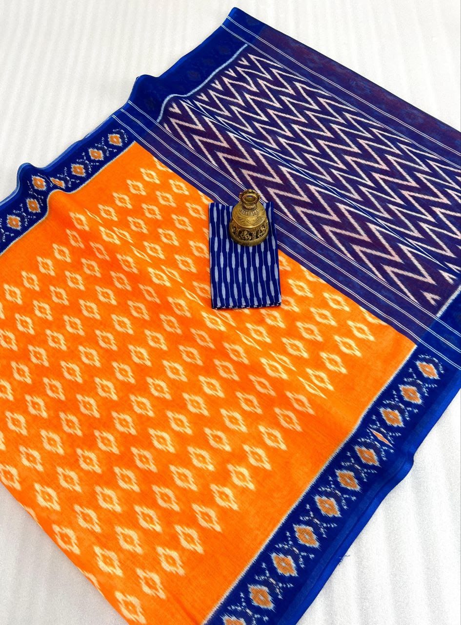 LINEN DIGITAL PRINT SAREE