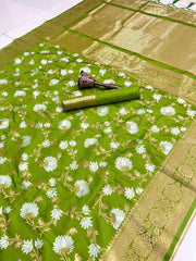 PURE SOFT KANJEEVARAM GOLD ZARI SILK