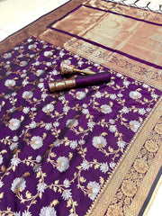 PURE SOFT KANJEEVARAM GOLD ZARI SILK