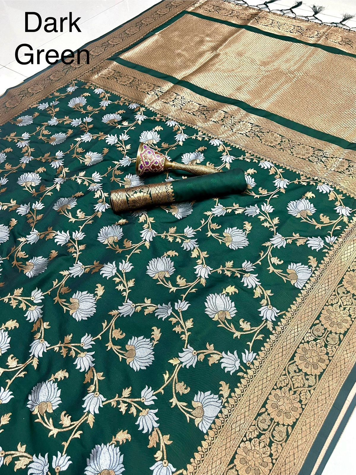 PURE SOFT KANJEEVARAM GOLD ZARI SILK