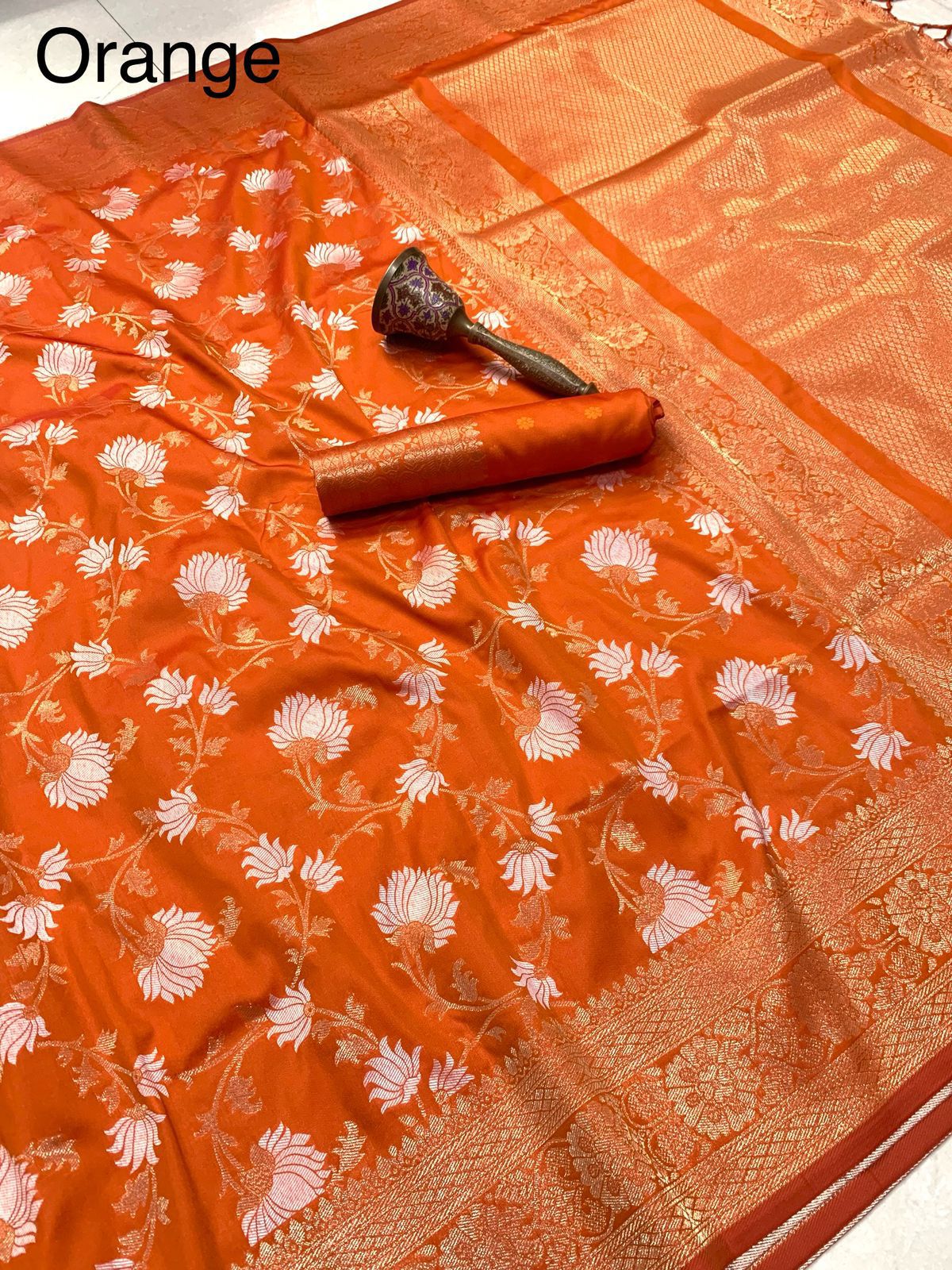 PURE SOFT KANJEEVARAM GOLD ZARI SILK