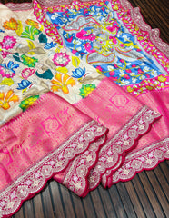 SOFT DOLA SILK LICHI SAREE