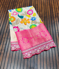 SOFT DOLA SILK LICHI SAREE