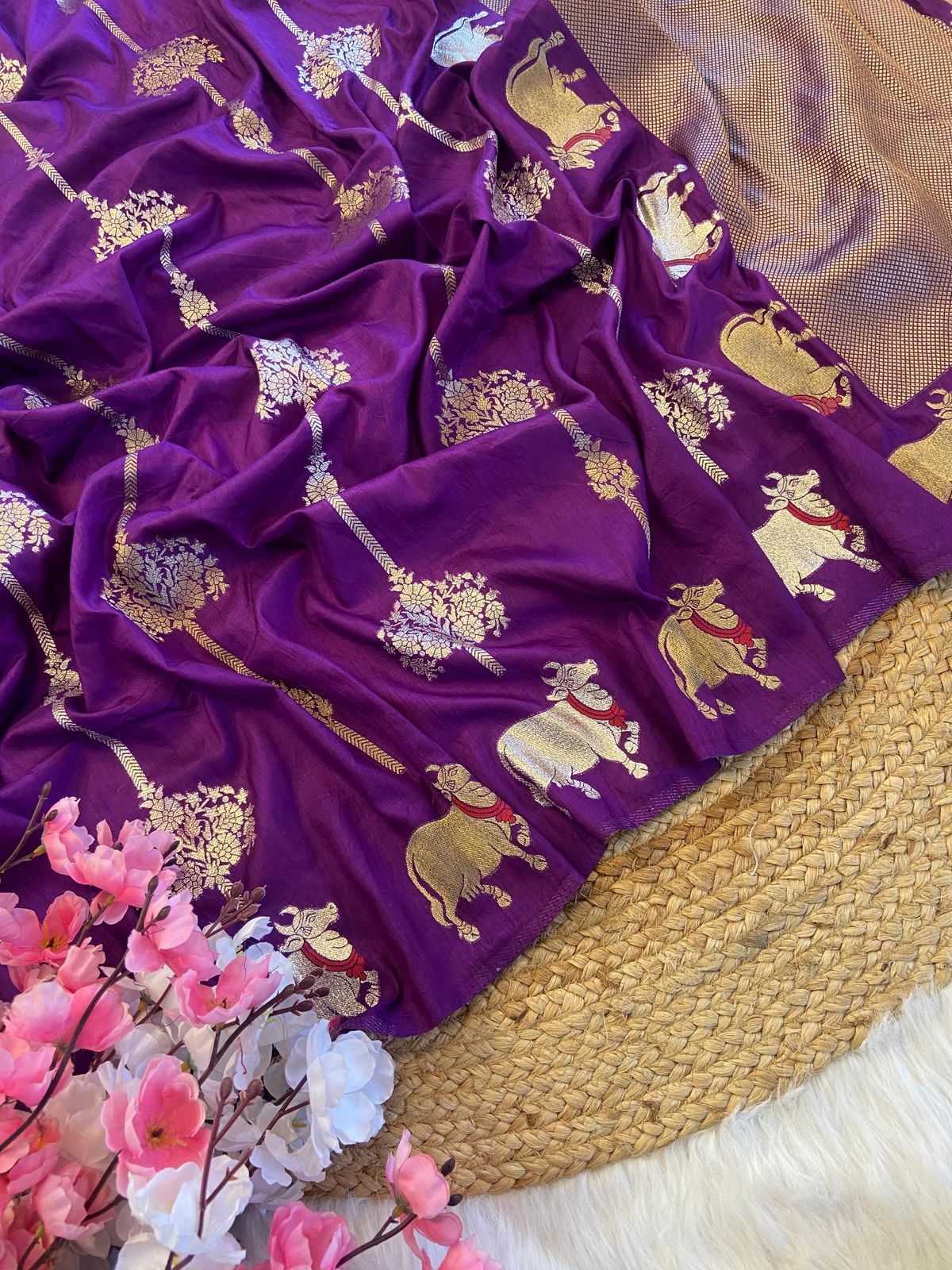 BANARASI SOFT HAND-DYED SAREE ZARI WEAVING
