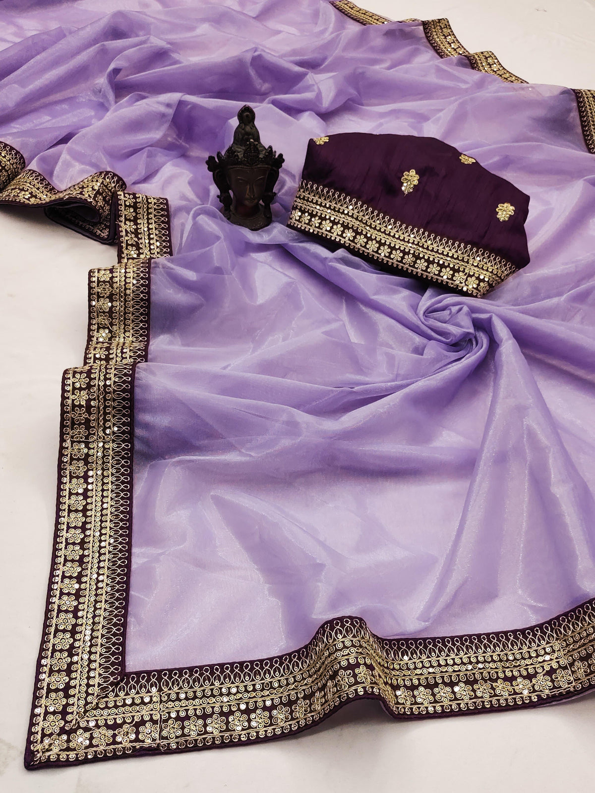 PURE SOFT TISSUE ZARI SAREE
