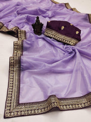 PURE SOFT TISSUE ZARI SAREE