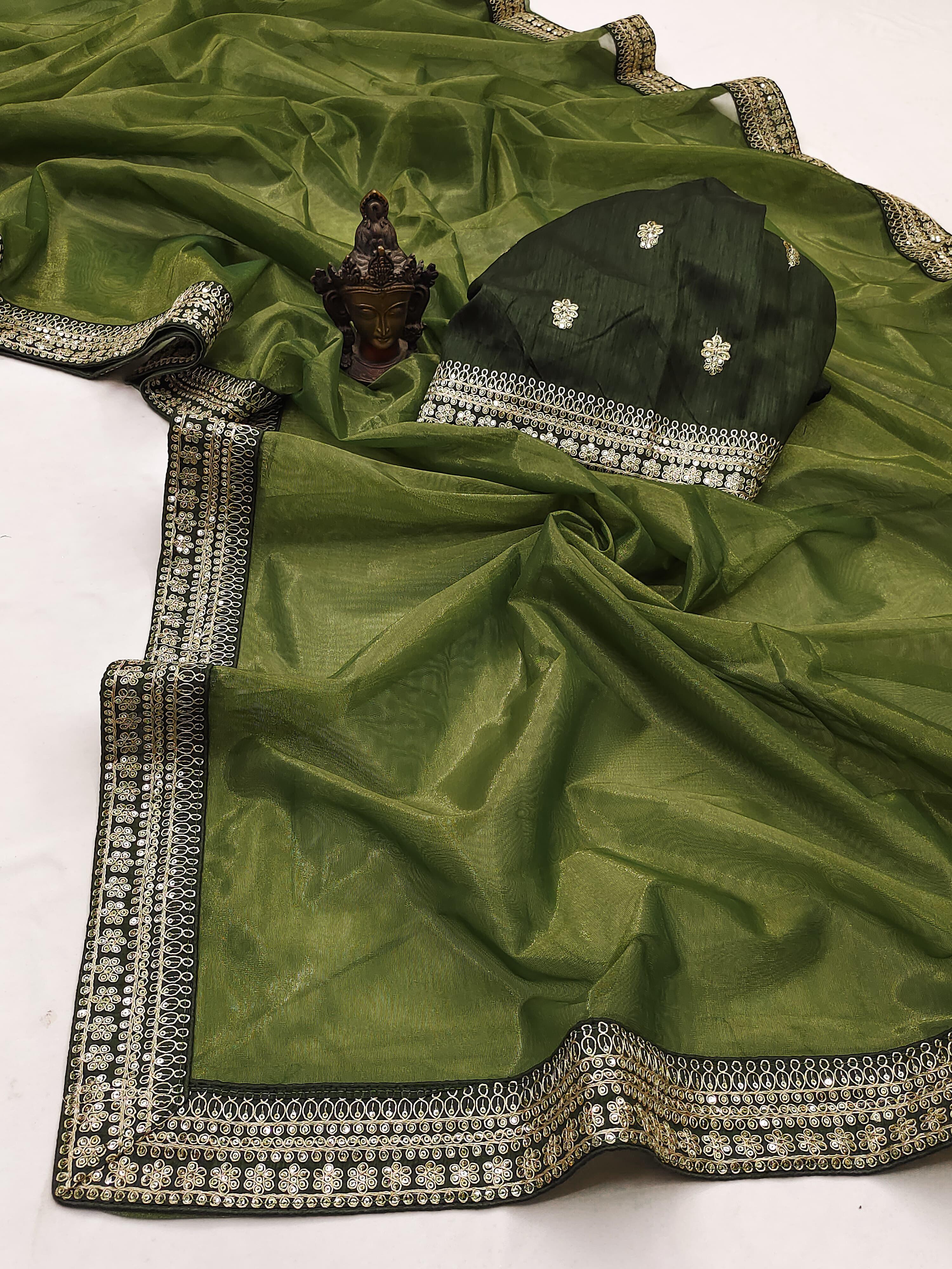 PURE SOFT TISSUE ZARI SAREE