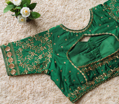 FESTIVAL WEAR MALAI SILK BLOUSE