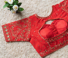 FESTIVAL WEAR MALAI SILK BLOUSE
