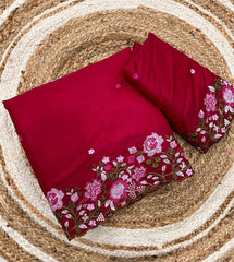KOREAN TUSSER SILK SAREE