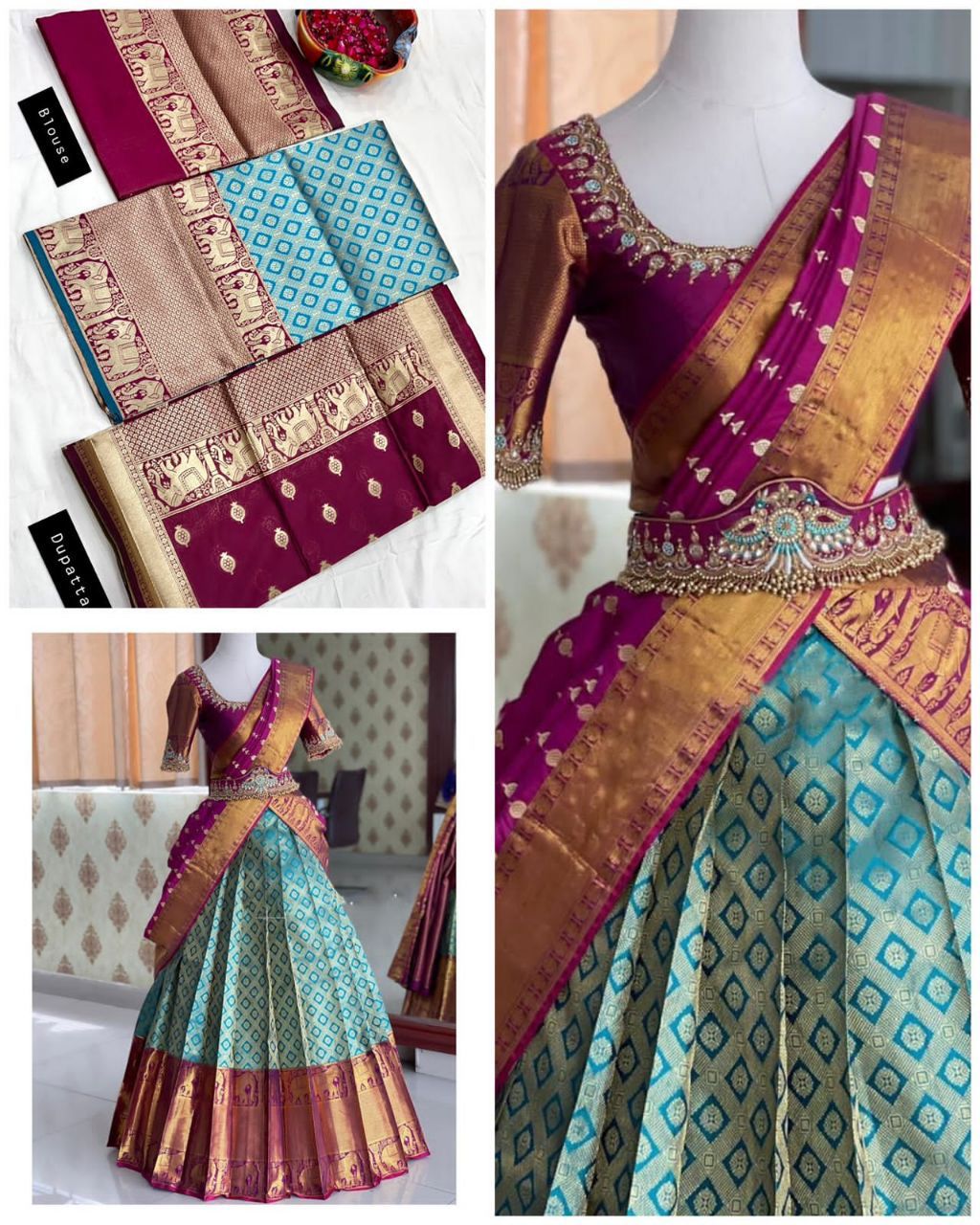 KANJEEVARAM SILK ZARI LEHENGA