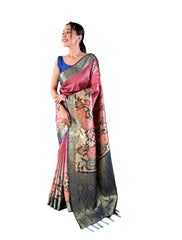 SOFT SILK KALAMKARI PRINT SAREE