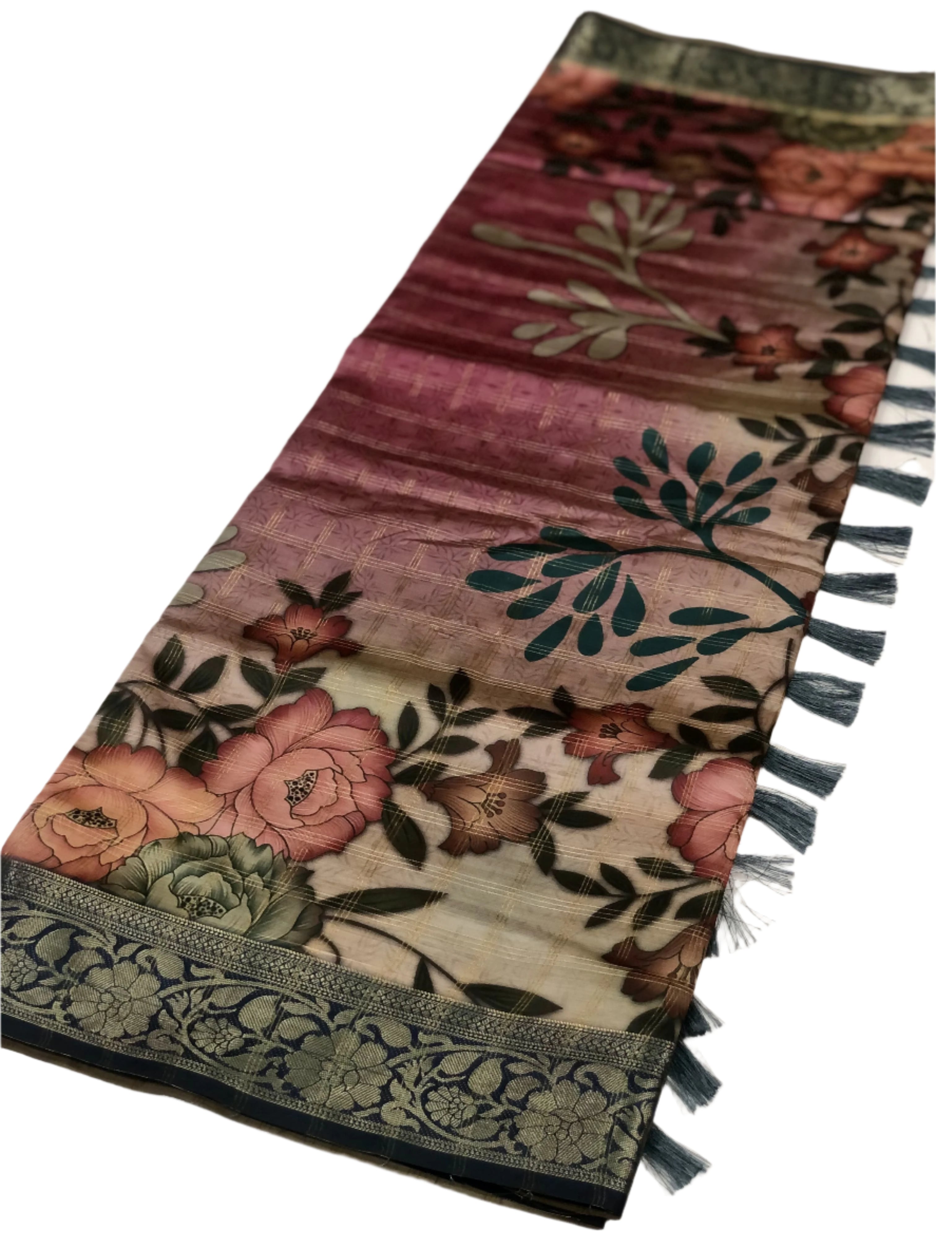 SOFT SILK KALAMKARI PRINT SAREE