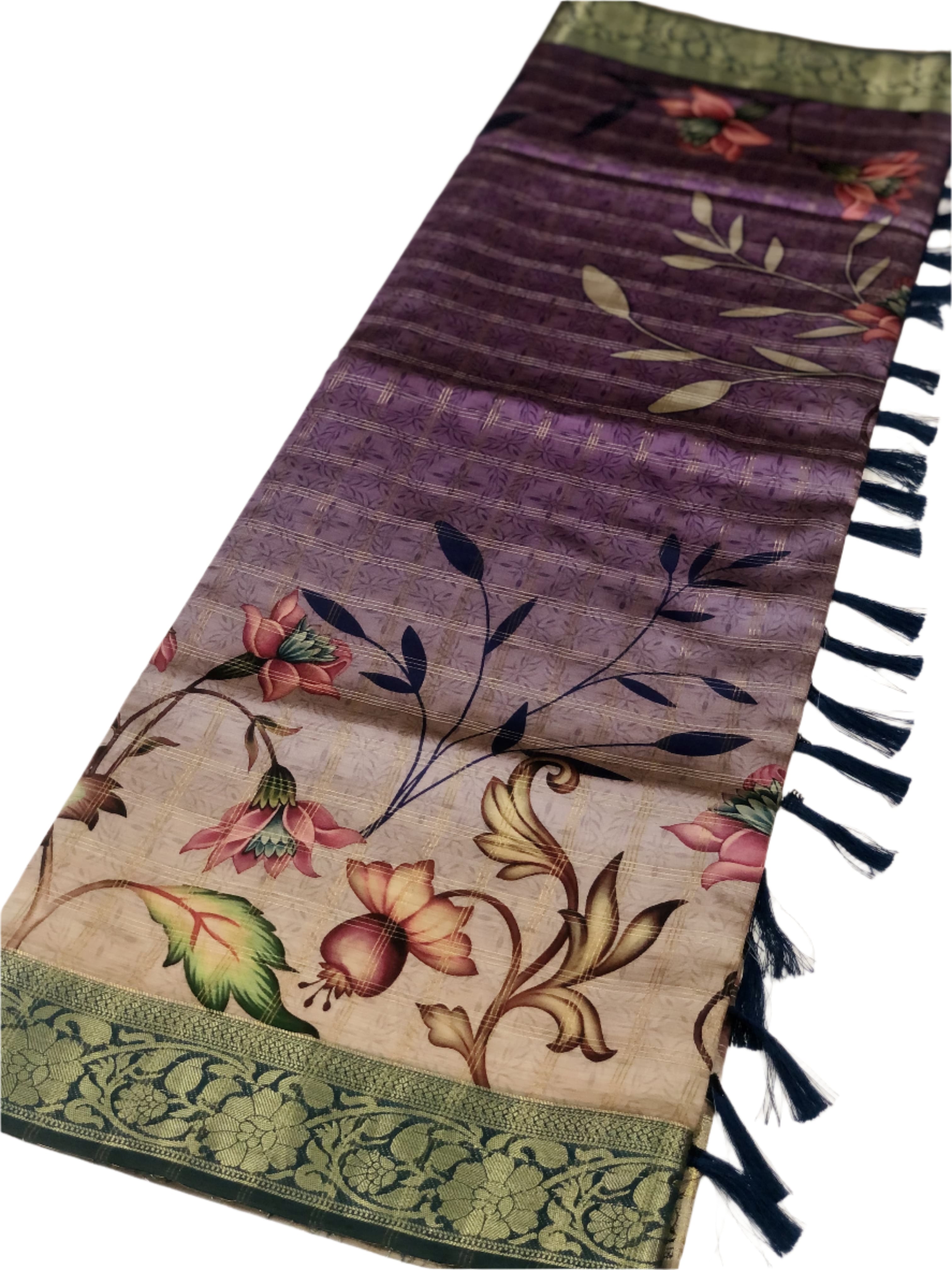 SOFT SILK KALAMKARI PRINT SAREE