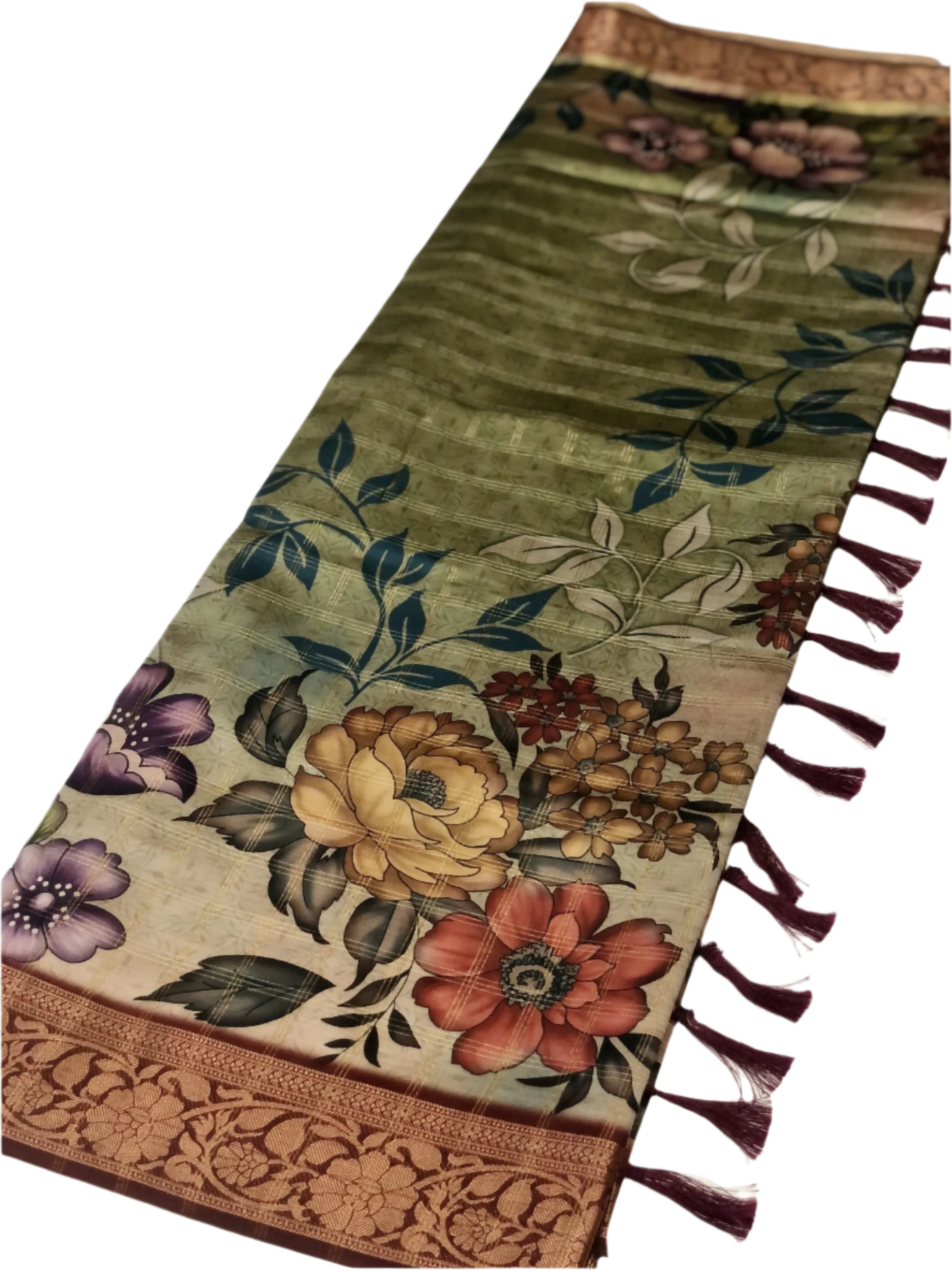 SOFT SILK KALAMKARI PRINT SAREE
