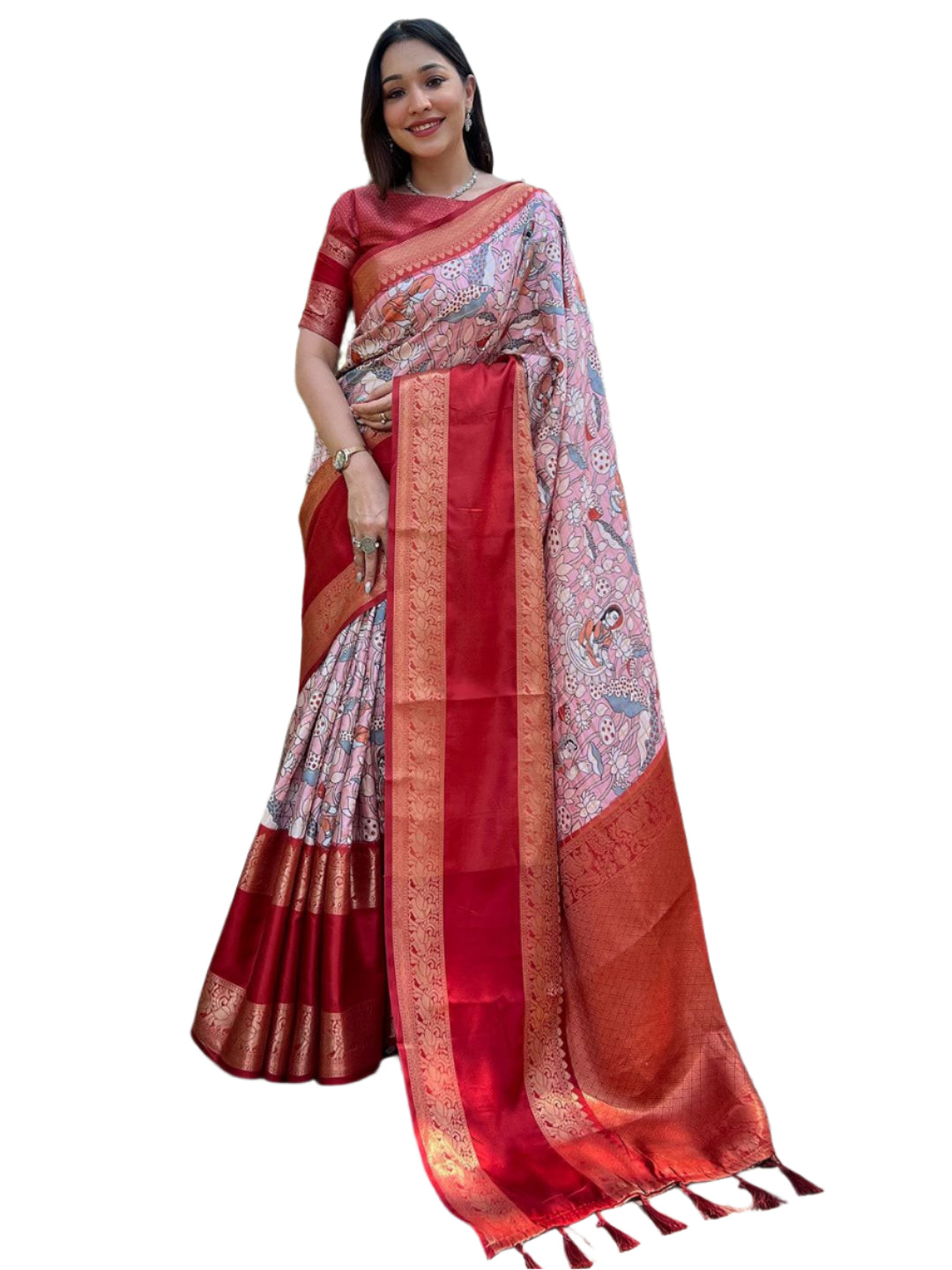 DOUBLE BORDER SOFT SILK RICHI PATTU SAREE
