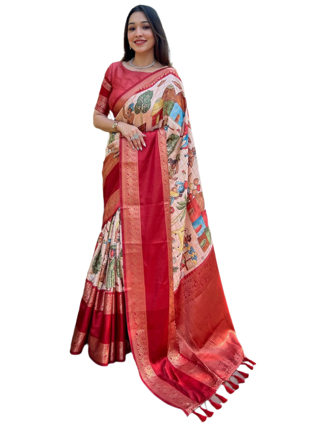 DOUBLE BORDER SOFT SILK RICHI PATTU SAREE