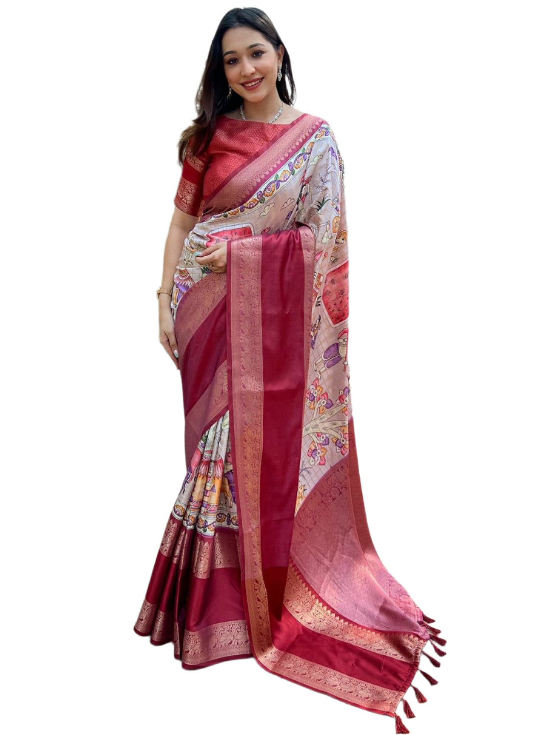 DOUBLE BORDER SOFT SILK RICHI PATTU SAREE