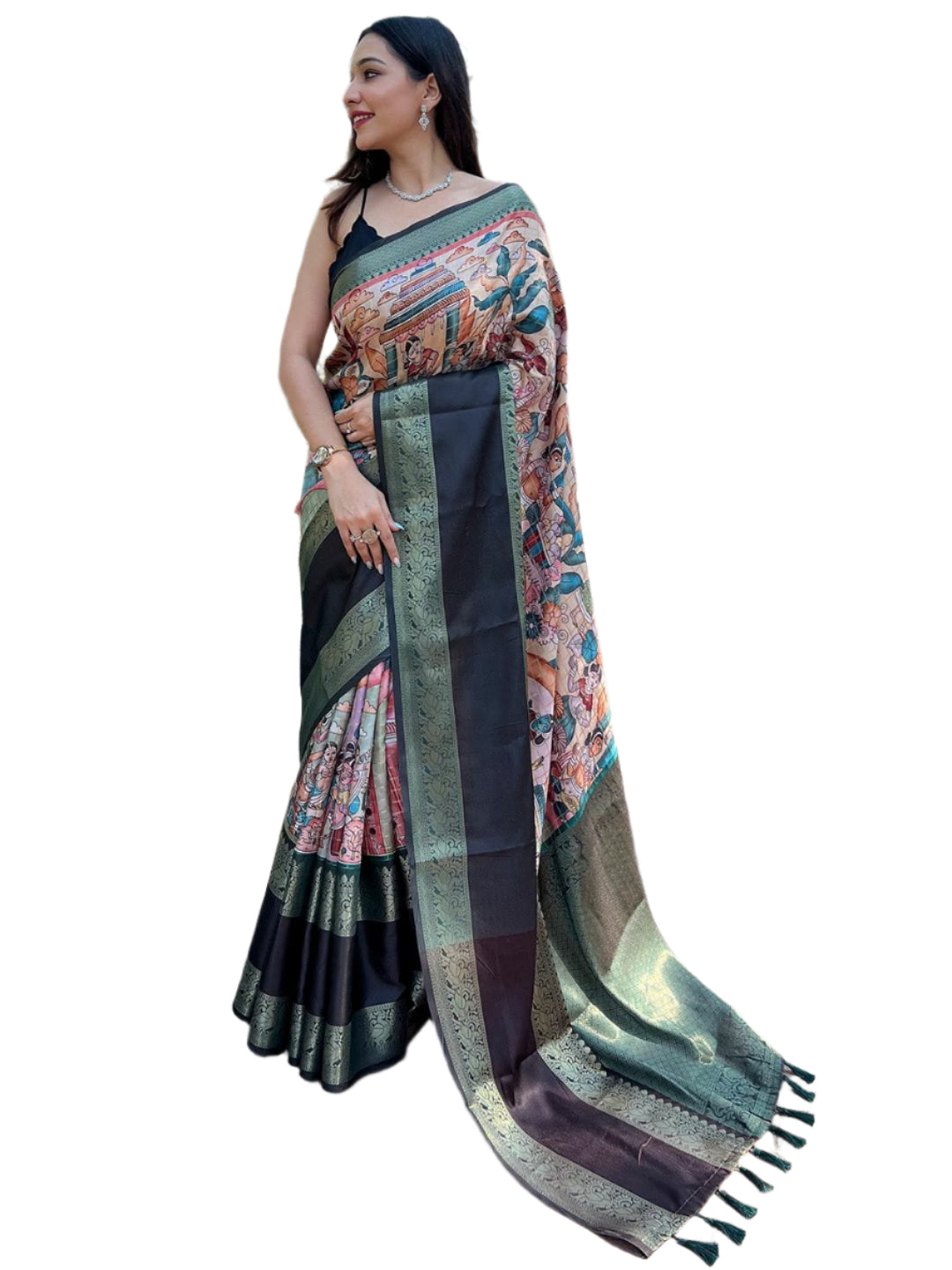 DOUBLE BORDER SOFT SILK RICHI PATTU SAREE