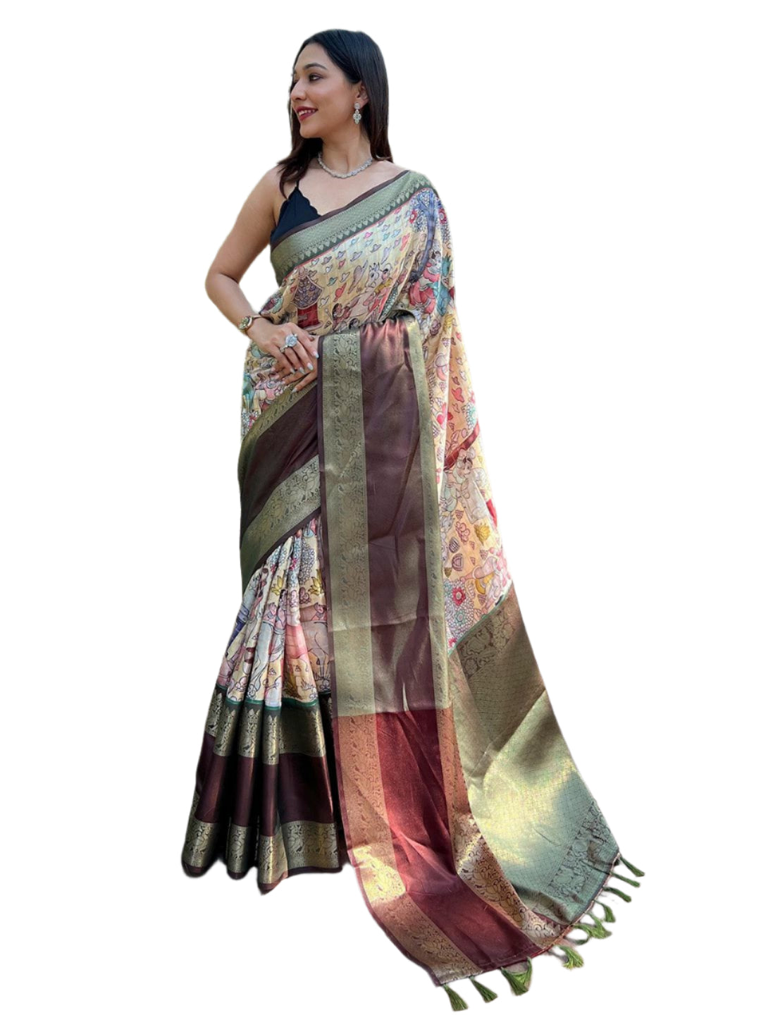 DOUBLE BORDER SOFT SILK RICHI PATTU SAREE