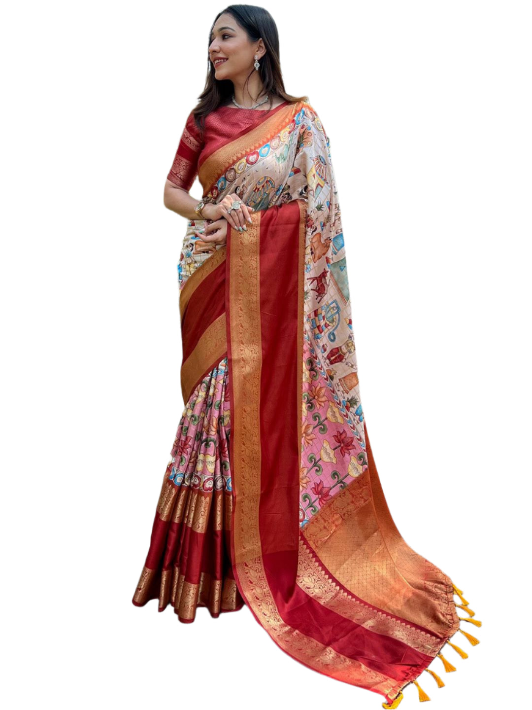 DOUBLE BORDER SOFT SILK RICHI PATTU SAREE