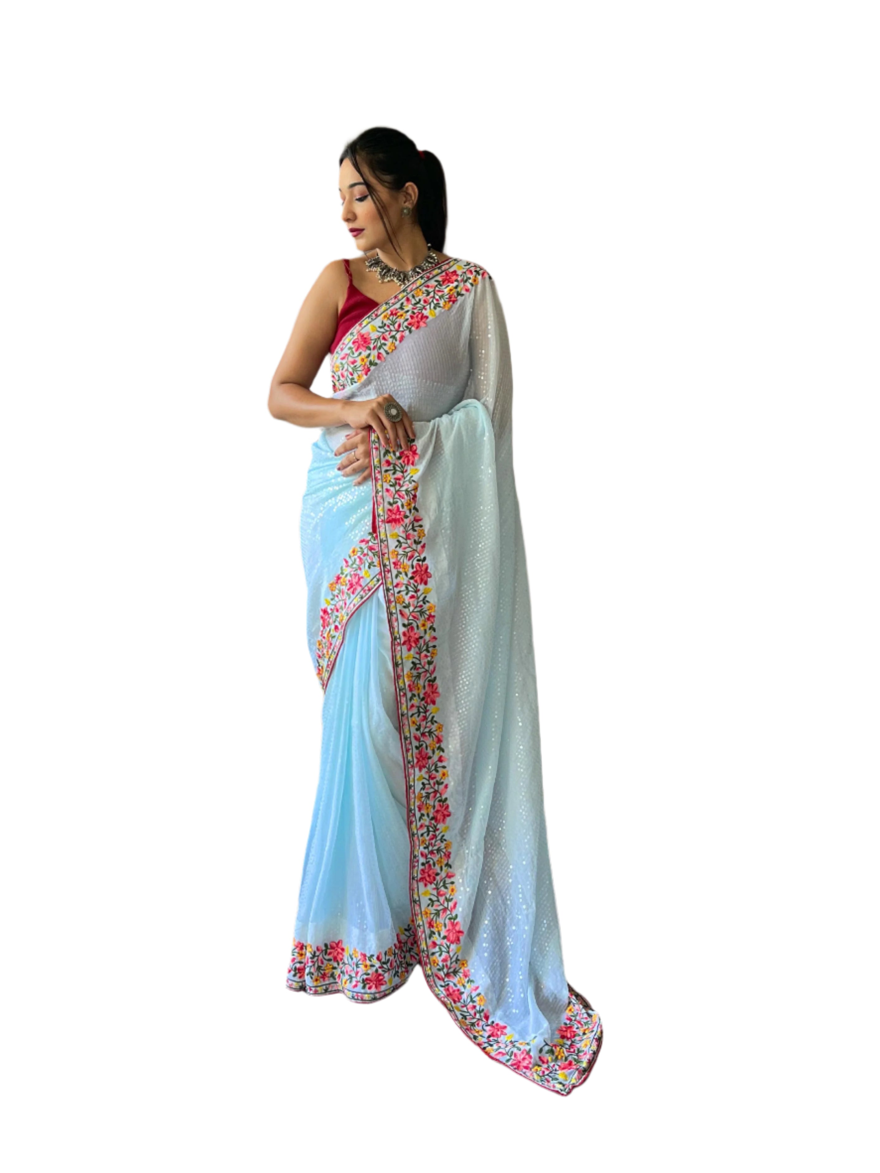 PURE GEORGETTE SAREE