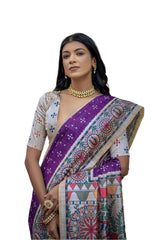 SOFT TUSSAR SILK WITH BEAUTIFUL MADHUBANI PRINT SAREE