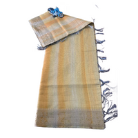 Chanderi Silk Saree with Zari Stripes.