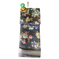 Digital Floral Printed Linen Saree