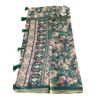 Digital Floral Printed Chiffon Saree
