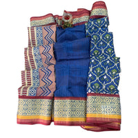 Hand Block Printed Chanderi Silk Saree