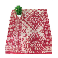 Hand Block Printed Cotton Mulmul Saree