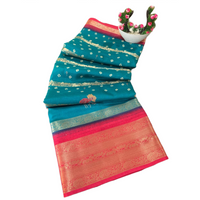 Paithani Bandhani Fusion Saree