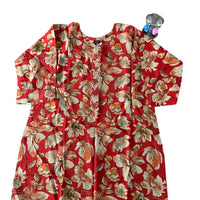 Scarlet Blossom Straight Kurta