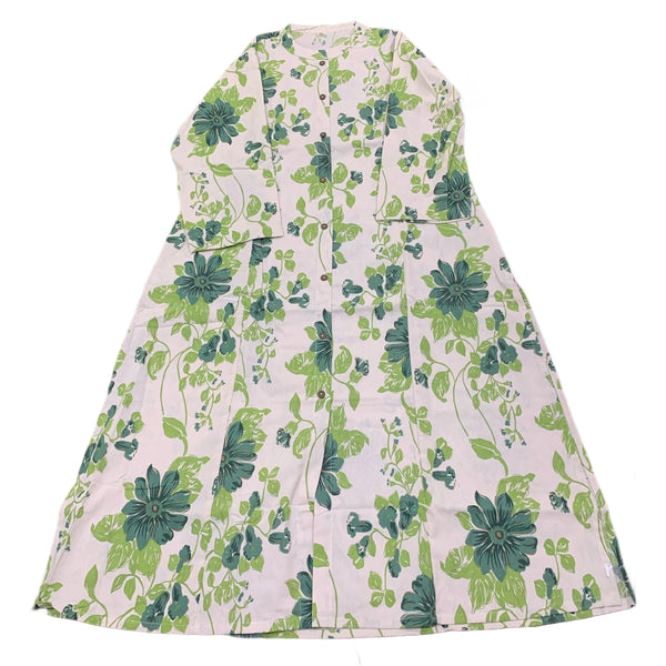 Floral printed cotton kurta